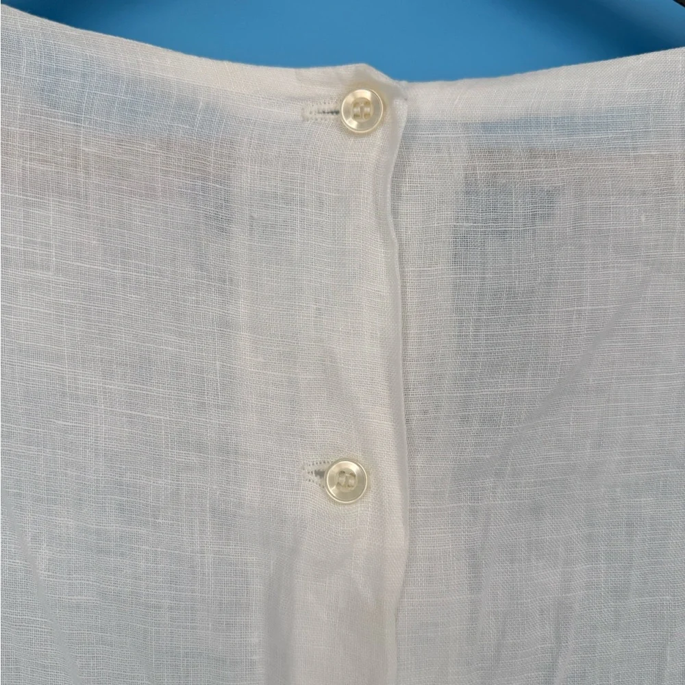 Vintage Cloak of Many Colors White Linen Lace Blouse Cottagecore Victorian Top 4 - Picture 8 of 13
